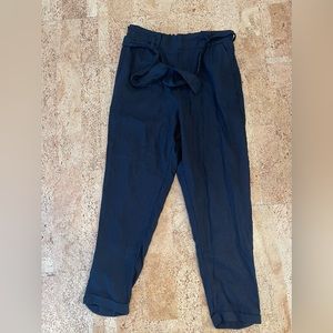 Black Lane tree Linen pants. Size M